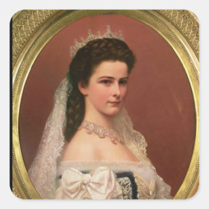 Kaiserin Elizabeth von Bayern auf Ungarn Quadratischer Aufkleber