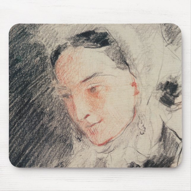 Kaiserin Eugénie (schwarze u. rote Kreide) Mousepad (Vorne)
