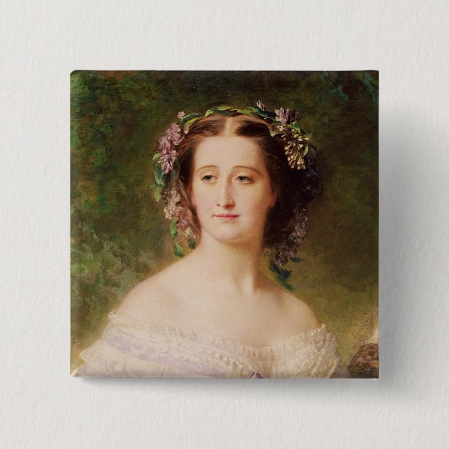 Kaiserin Eugenie und ihre Damen warteten herein Button (Vorderseite)