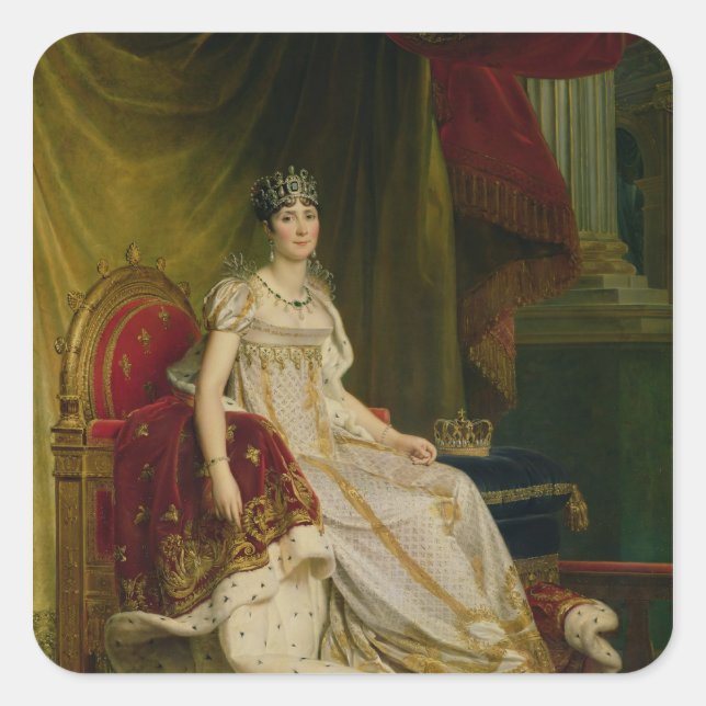 Kaiserin Josephine 1808 Quadratischer Aufkleber (Vorderseite)
