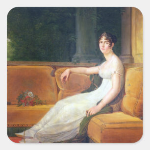 Kaiserin Josephine bei Malmaison, c.1801 Quadratischer Aufkleber