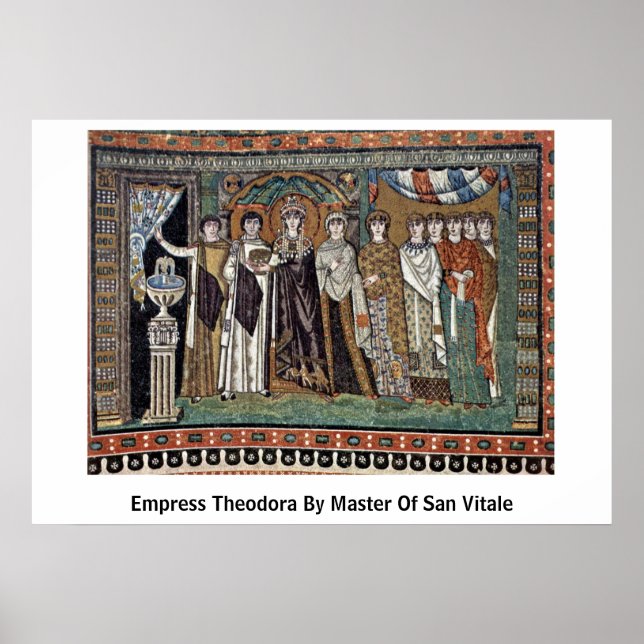 Kaiserin Theodora vom Meister von San Vitale Poster (Vorne)