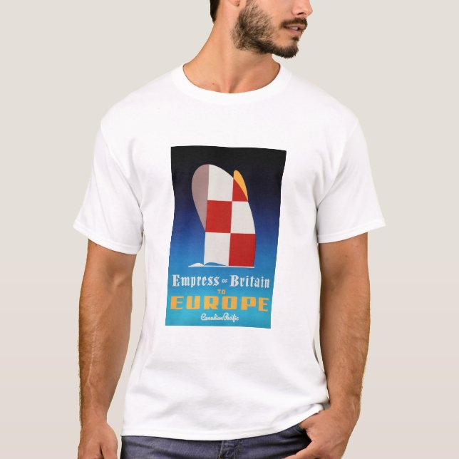 Kaiserin von Großbritannien nach Europa Alte Dampf T-Shirt (Vorderseite)