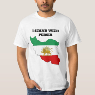 Kaiserlich Iran Löwe und Sonne Karte T-Shirt