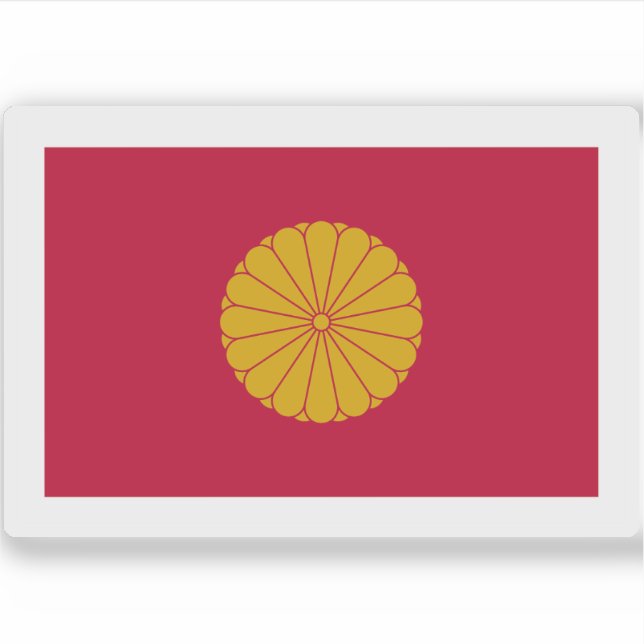 Kaiserliche Flagge Japans (1926-Gegenwart) Aufkleber (Vorderseite)