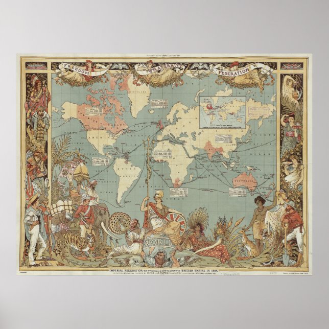 Kaiserliche Föderation 1886 | Walter Crane Poster (Vorne)