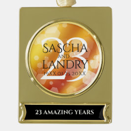 Kaiserliche Hochzeit zum 23. Mal Banner-Ornament Gold