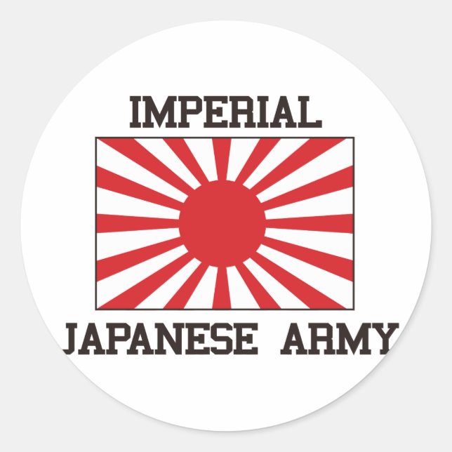 Kaiserliche Japanische Armee Runder Aufkleber (Vorderseite)