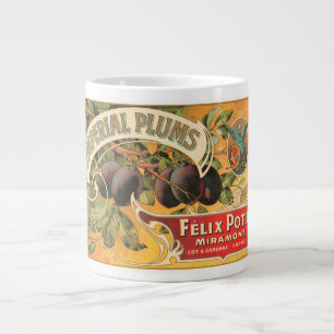 Kaiserliche Pflaumen Felix Potin Miramont VIntage- Jumbo-Tasse