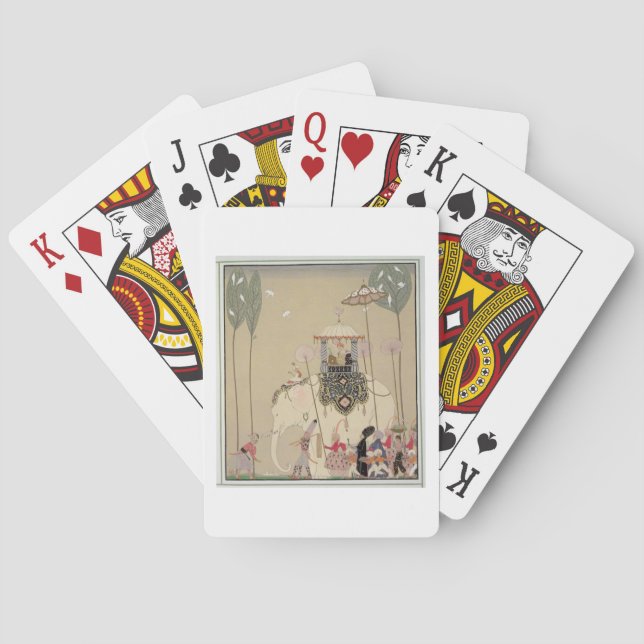 Kaiserliche Prozession (Farbe litho) Spielkarten (Rückseite)