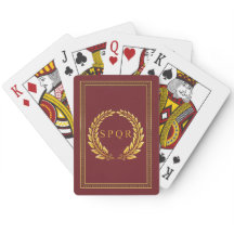 Kaiserliche römische SPQR und Lorbeer-Spielkarten