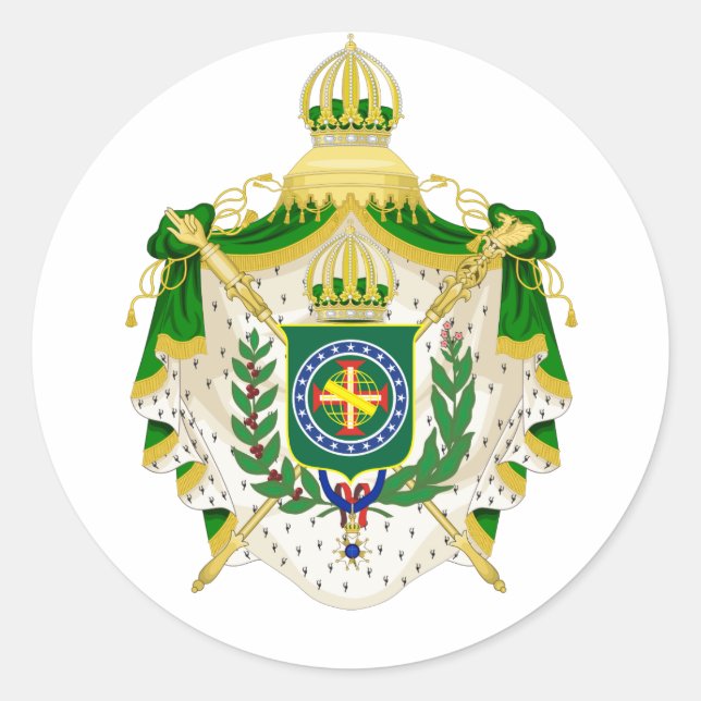 Kaiserliche Wappen, zweite Regierung (1840-1889) Runder Aufkleber (Vorderseite)