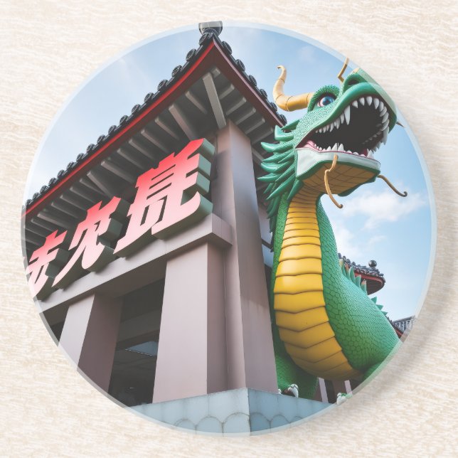 Kaiserlicher chinesischer Drache Getränkeuntersetzer (Vorne)