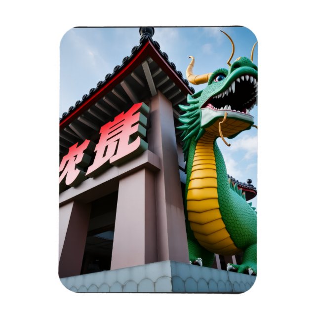 Kaiserlicher chinesischer Drache Magnet (Vertikal)
