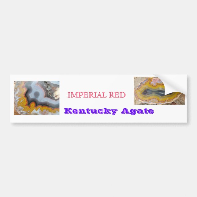 KAISERLICHER ROTER Kentucky-Achat AUTOAUFKLEBER (Vorne)