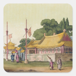 Kaiserpalast, Tokio, Teller 54 von "Le Costume Quadratischer Aufkleber