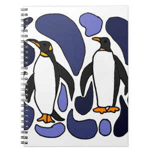 Kaiserpenguin-Kunst-abstrakter Entwurf Notizblock