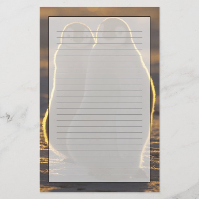 Kaiserpinguine Briefpapier (Vorderseite)
