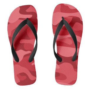 Kaiserrot Monocolor-Tarnmuster Flip Flops