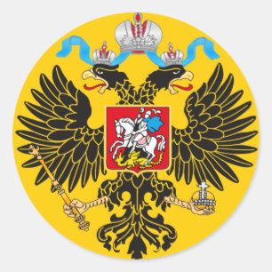 Kaiserstandard des Kaisers von Russland Runder Aufkleber