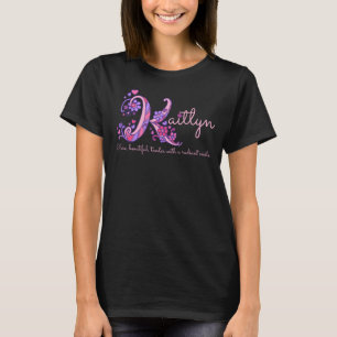 Kaitlyn Girls nennen K-Monogramm-Herzen T-Shirt