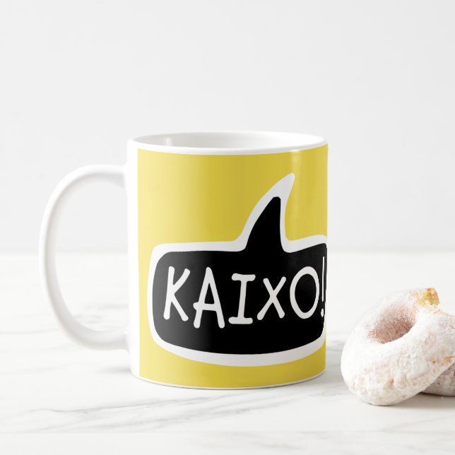 KAIXO! Baskenland Hallensprechblase Kaffeetasse (Mit Donut)