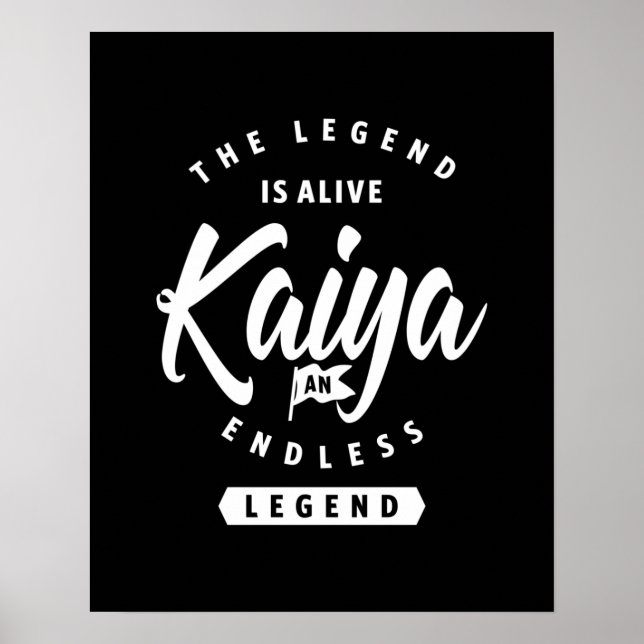 Kaiya Personalisiert Name Birthday Gift Poster (Vorne)