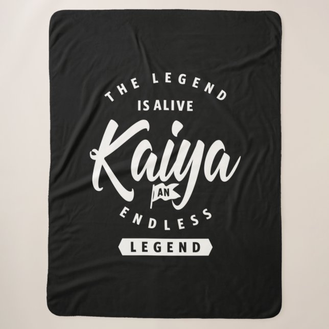 Kaiya Personalisiert Name Birthday Gift Sherpadecke (Vorderseite)