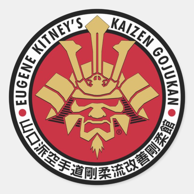 Kaizen Gojukan - Großes Logo Runder Aufkleber (Vorderseite)