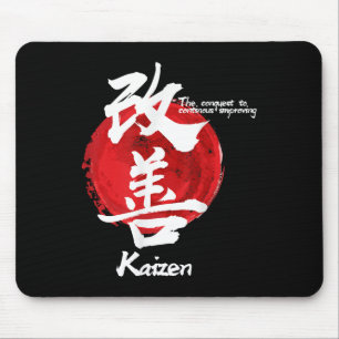 Kaizen Japanisch verbessern Concept Quote Calligra Mousepad