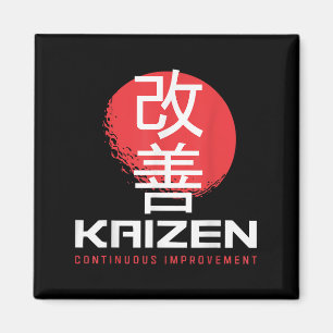 Kaizen Kontinuierliche Verbesserung Kai Zen Japani Magnet