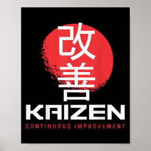 Kaizen Kontinuierliche Verbesserung Kai Zen Japani Poster