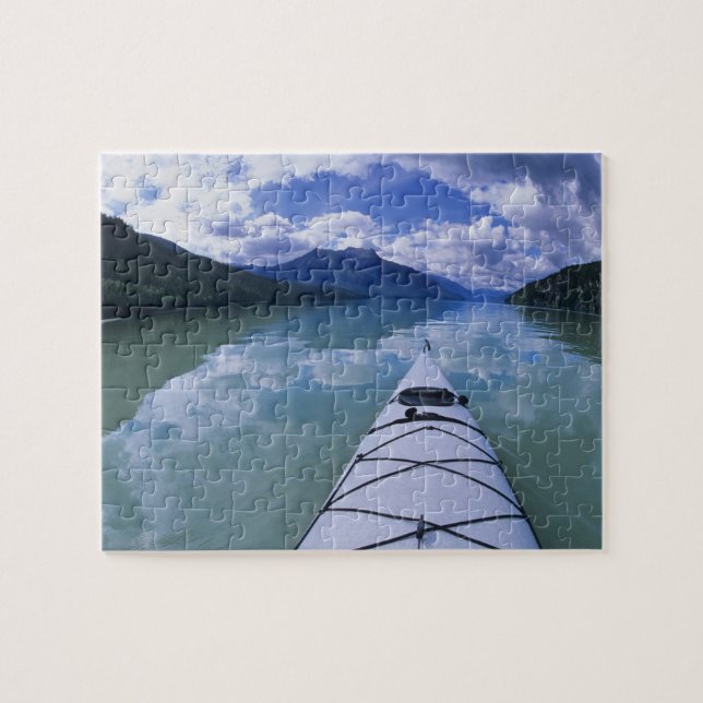 Kajak am Ende des Azurblau-Sees in Wells (Horizontal)