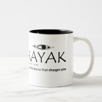 Kajak, ein tragbares Gerät, das Sie auflädt