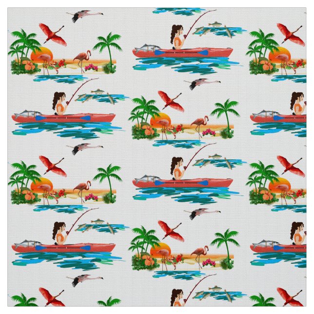 Kajak-Fischen-Gewebe Stoff (Muster)