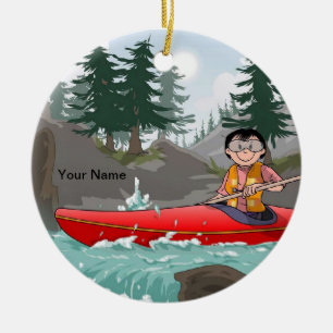 Kajak - Frau Keramik Ornament