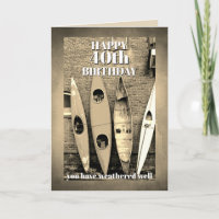 Kajak im Vintagen Stil zum Geburtstag Spaß zu pers