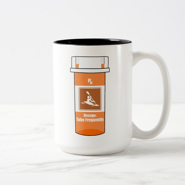 Kajak ist mein Medikament Zweifarbige Tasse (Rechts)