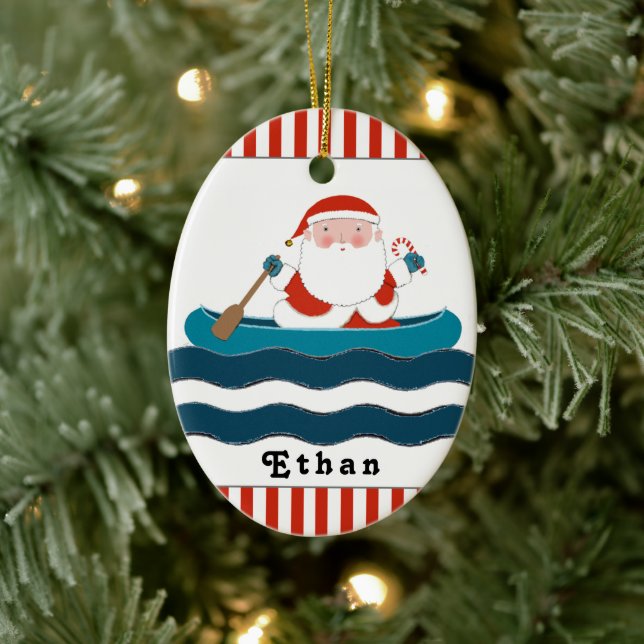 Kajak Kanu Camping 2023 Keramik Ornament (Baum)