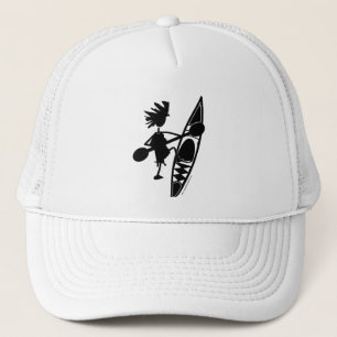 Kajak-Kanu-frohe Silhouette Truckerkappe
