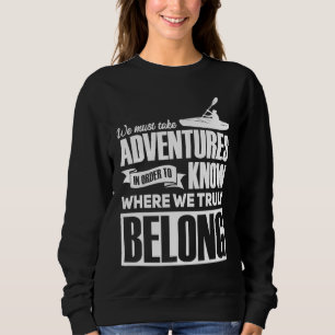 Kajak Kanu Rudern Paddeln Kajak Sport Sweatshirt