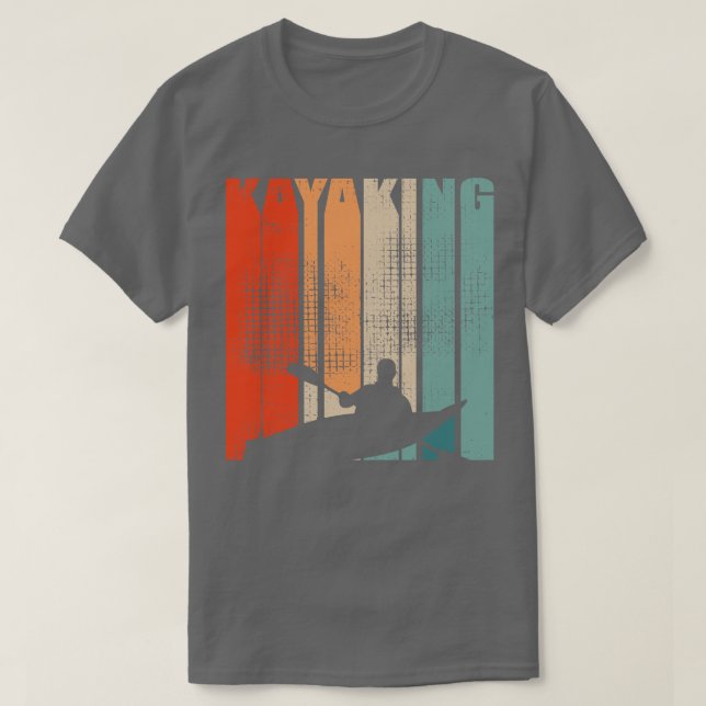 Kajak Kanufahren Retro 2 T-Shirt (Design vorne)