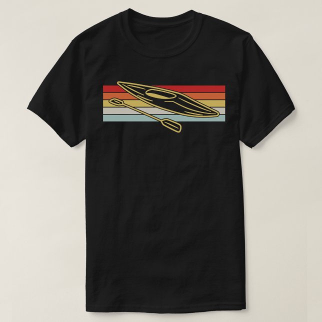 Kajak Kanufahrt Retro 1 T-Shirt (Design vorne)