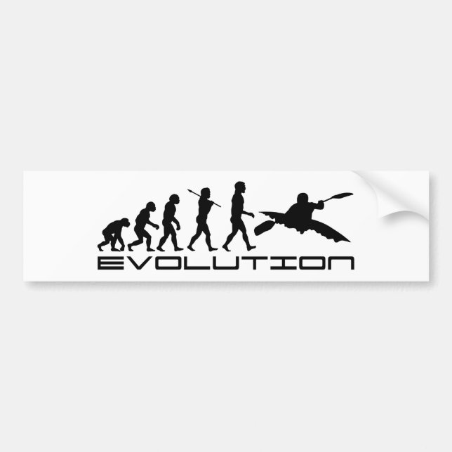 Kajak-Kayaking Wasser-Sport-Evolutions-Kunst Autoaufkleber (Vorne)