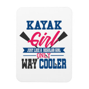 Kajak-Mädchen-Weisecoolere Kayaking Kayaker-Fraue Magnet