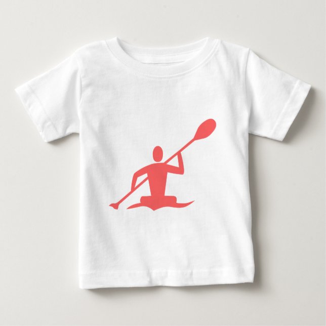 Kajak - tropisches Rosa Baby T-shirt (Vorderseite)