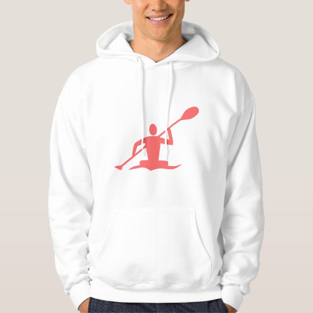 Kajak - tropisches Rosa Hoodie (Vorderseite)