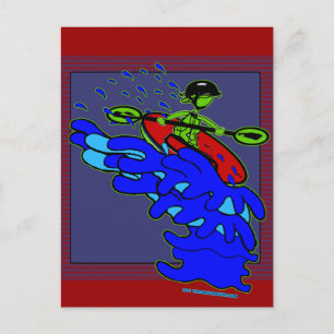Kajak über Wasserfall Shirts & Dinge Postkarte