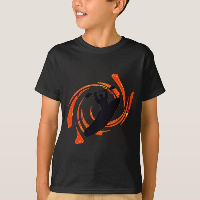 Kajak Wasser-Steigen T-Shirt (Vorderseite)
