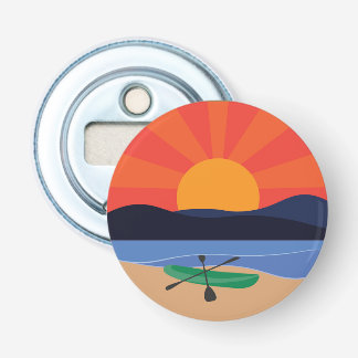 Kajakfahren auf dem See bei Sonnenuntergang Flaschenöffner